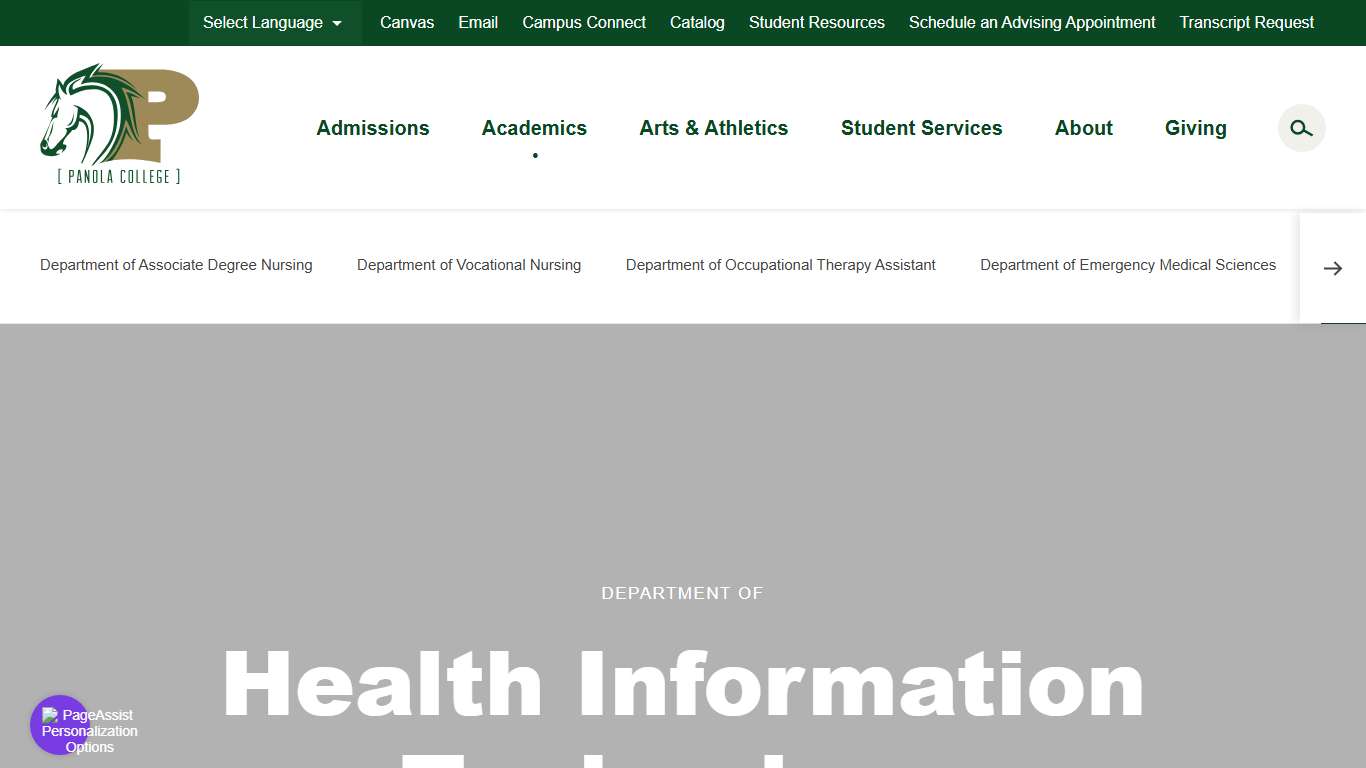 Department of Health Information Technology | Panola College